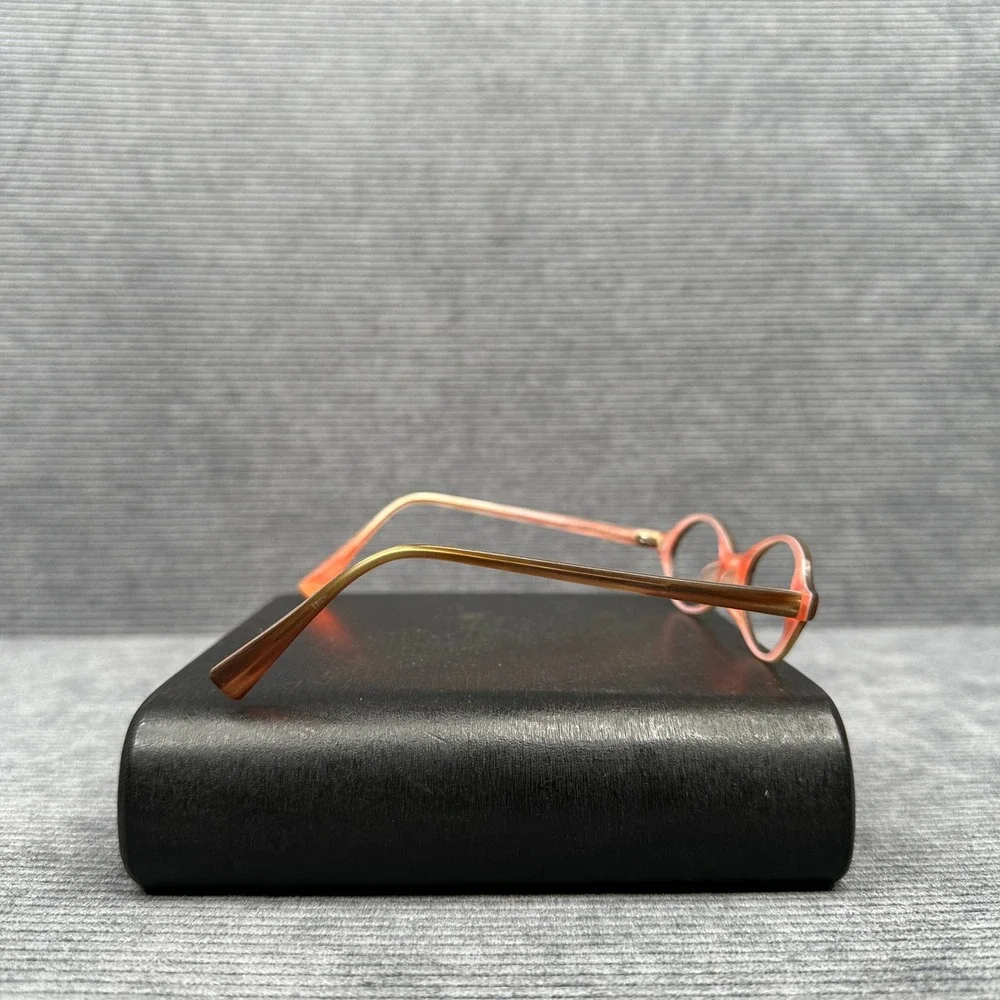 Oliver Peoples Carina Y2K Eyeglasses Brown Peach Cat Eye Frames 47-17-130 OTRP